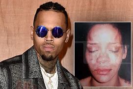 Image result for Rihanna Chris Brown Face