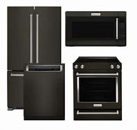 Image result for Black Stainless Steel Kitchen Appliance Package