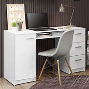 Image result for White Writing Desk with Storage