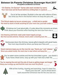 Image result for Rhyming Clues for Christmas Scavenger Hunt