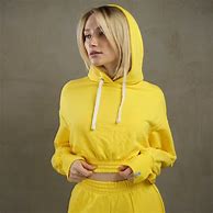 Image result for Crop Top Yellow Hoodie