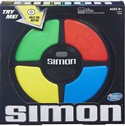 Image result for Hasbro Gaming Simon Handheld Electronic Memory Game With Lights And Sounds For Kids Ages 8 And Up