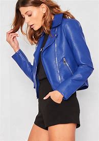 Image result for Faux Leather Hooded Jacket