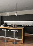 Image result for Modern Kitchen with Black Cabinets