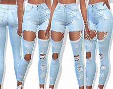 Image result for Sims 4 Ripped Jeans CC