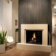 Image result for Wood Wall around Fireplace