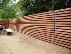Image result for Modern Horizontal Wood Fence