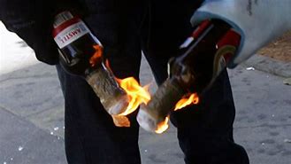 Image result for Original Protester Throwing Molotov Cocktail