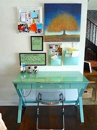 Image result for Turquoise and Gray Desk