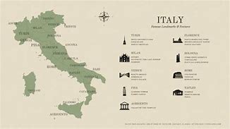 Image result for Italy Landmarks Map