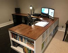 Image result for Corner Desk with Bookcase Storage