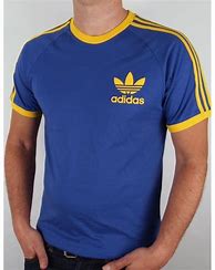 Image result for Adidas Originals Blue Animal Print Trefoil T-Shirt