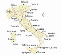 Image result for Train Travel in Italy Map