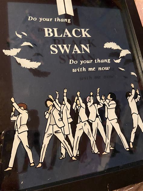 BTS glass painting Black Swan   Etsy