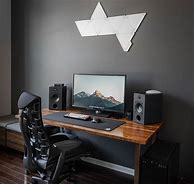 Image result for Dark Wood Desk Setup