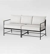 Image result for Midway Metal Patio Loveseat - Black - Threshold Designed With Studio Mcgee