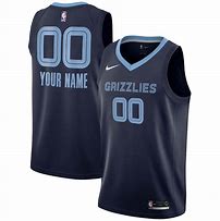 Image result for Men's Nike Navy Memphis Grizzlies 2020/21 Swingman Custom Jersey - Icon Edition