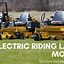 Image result for electric riding lawn mowers