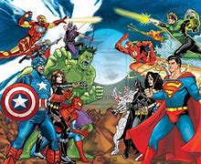 Image result for Justice League vs Avengers Marvel DC
