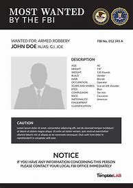 Image result for CIA Most Wanted Poster Template