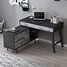 Image result for L-shaped Desk with Hutch and Keyboard Tray