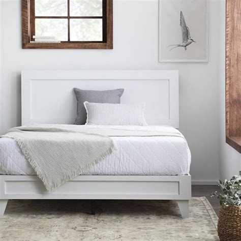 Brookside Leah Classic Wooden White Twin Platform Bed in the Beds  