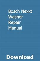 Image result for Bosch Nexxt Washer Troubleshooting