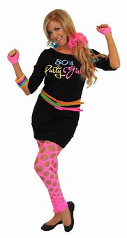 Image result for Neon 80s Girl Costume