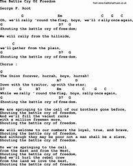 Image result for Battle Cry of Freedom Song Lyrics