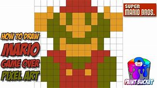 Image result for Super Mario Bros Pixel Art Game Over