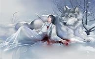 Image result for Cool Wolf Drawings Anime Girl