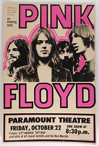 Image result for Vintage Pink Floyd Concert Posters