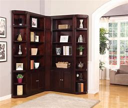 Image result for Corner Bookcases Furniture