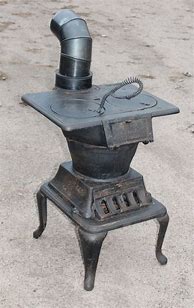 Image result for Vintage Cast Iron Wood-Burning Stove