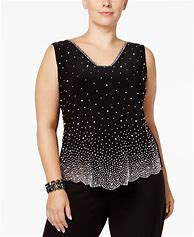 Image result for Black Plus Size Evening Tops