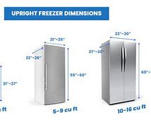 Image result for Standard Upright Freezer Sizes