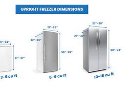 Image result for upright freezer dimensions