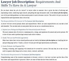 Image result for Lawyer Job Description