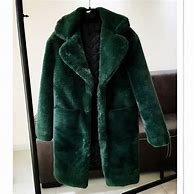 Image result for Green Faux Fur Jacket Coat