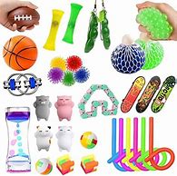 Image result for Littley Fidget Toys Set 30 Pack Sensory Toys Pack For Stress Relief ADHD Anxiety Autism For Children,Liquid Motion Timer/Grape Ball/Flippy Chain