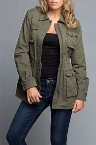 Image result for Women's Floral-Print Utility Jacket, Green/Olive, Size S By Chico's