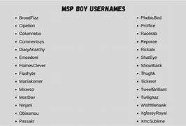 Image result for MSP Usernames