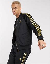 Image result for Adidas 24K Black and Gold Jacket
