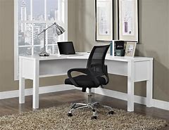 Image result for L-shaped Desk All White