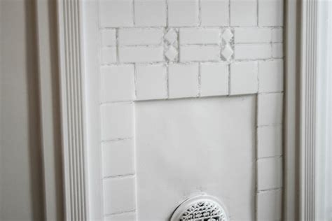 How to Tile a Faux Fireplace Mantel   andchristina
