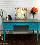 Image result for Turquoise Wooden Desk