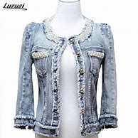 Image result for Denim Jacket with Pearls