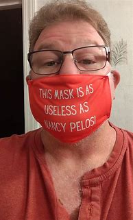 Image result for Latest Pelosi Face Mask Cartoon