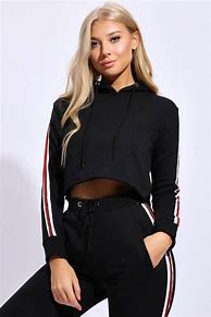 Image result for Black Crop Hoodie Outfits