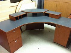 Image result for L-shaped Desk with Angled Corner